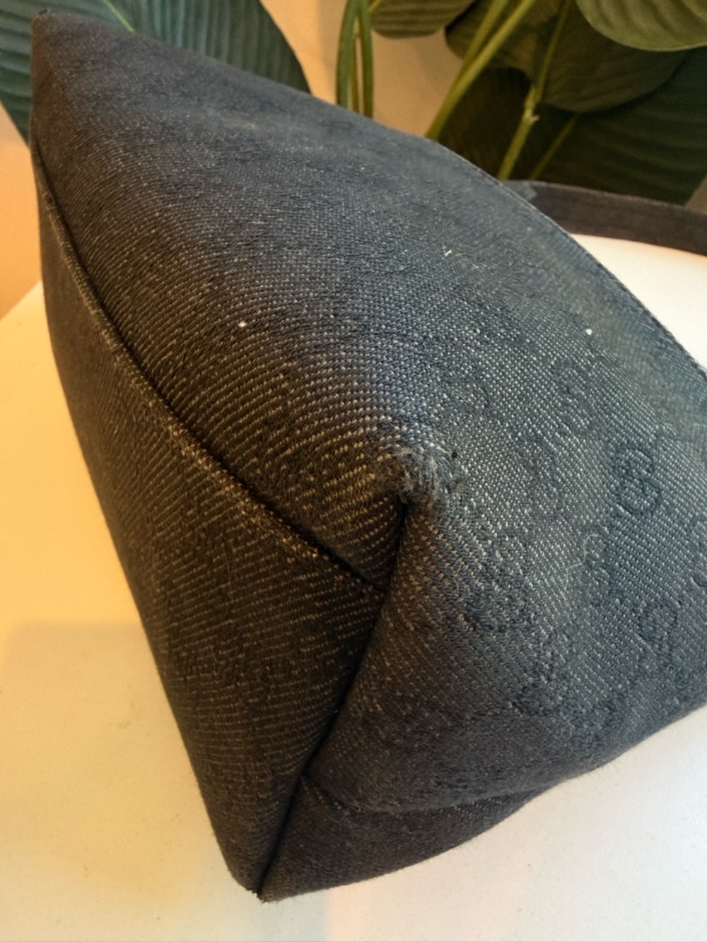 Gucci ‘Denim Monogram Small Hobo’ - Picture 9 of 13